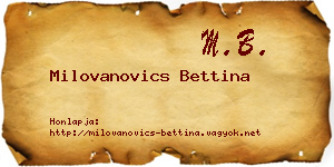 Milovanovics Bettina névjegykártya